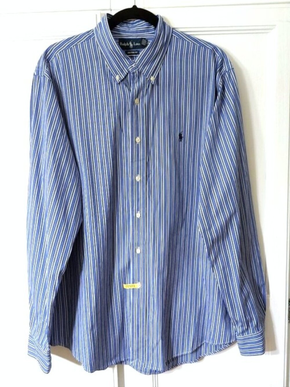 Ralph Lauren Cotton Blue & White Striped Button-Down Shirt XL